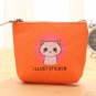 Cat waterproof PU hand bag wallet storage bag zipper headset bag purse