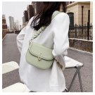 Female Bag Fashion Texture Western Style Messenger Bag Simple Underarm Saddle Bag