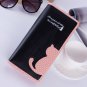 Korean version of the women's wallet long Korean version of the cute contrast color cat polka