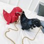 Dusun rivet personality dinosaur design fashion leather cross body mini shoulder bag women