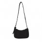Black nylon fabric shoulder messenger bag