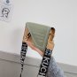Wide shoulder strap letter shoulder bag