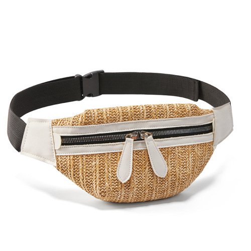 Straw Belt Bag Beach Belt Chest Bag