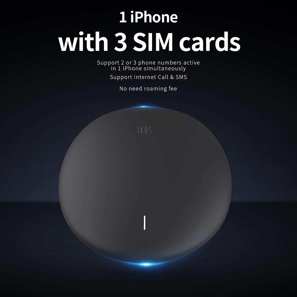 Add 3 Sim with ur Iphone + No cost during Roaming + Record voice calls - ikos