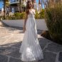 A-Line Boho Lace Wedding Dress For Women Sleeveless V-Neck Bridal Gowns