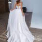 Boho Sexy Wedding Dress For Women Sweetheart Spaghetti Straps Lace Appliques Sweep Train Bridal Gown