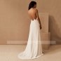 Simple White Boho Civil Floor Length Bridal Dresses