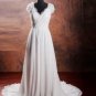 Beach Chiffon Wedding Dress Empire Waist Maternity Lace Bridal Gowns Travel Lace Wedding Gown