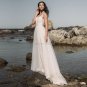Eightale Beach Wedding Dress V-Neck Appliques Lace Boho Wedding Gowns