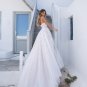 Beach Wedding Dress V Neck Spaghetti Stap Appliques Lace Bridal Gown