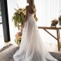 Bohemian Wedding Dress Off the Shoulder Beaded with Pearls Appliques Wedding Gown