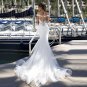 Cap Sleeve O-Neck Appliqued Lace with Small Train Boho Bride Dress