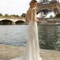 Simple V-Neck Wedding Dress For Women Sleeveless Bohemian Backless Bride Gown