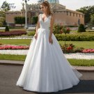 Princess Sleeveless V Neck Wedding Dresses Lace Tulle Sweep Train Bridal Gowns Princess Sleeveless V Neck Wedding Dresses Lace Tulle Sweep Train Bridal Gowns