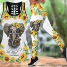 Hollow Tank Top And Leggings Set Custom Gift For Elephant Lover For Running