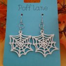 Wooden Spider Web Earrings