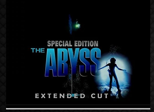 Abyss Blu Ray Extended Cut Ship Worldwide Region Free