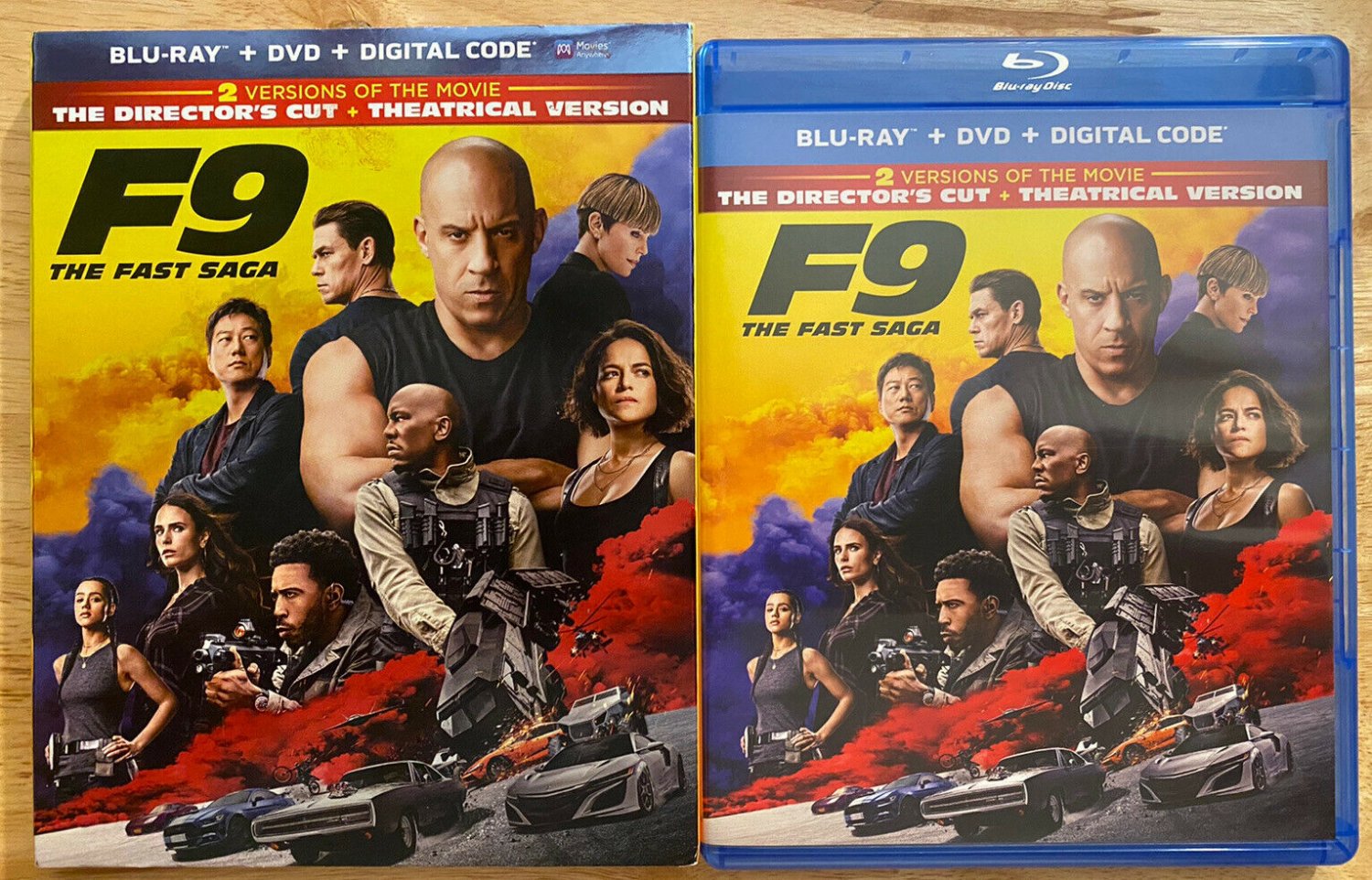 F9 THE FAST SAGA BLU-RAY + CASE SLIP COVER /LIKE NEW / NO DVD, DIGITAL CODE INCLUDED