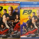 F9 THE FAST SAGA BLU-RAY + CASE SLIP COVER /LIKE NEW / NO DVD, DIGITAL CODE INCLUDED