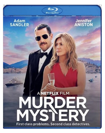 ADAM SANDLER MURDER MYSTERY BLU-RAY REGION ABC SHIP WORLDWIDE