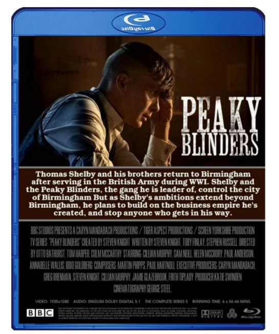 Peaky Blinders Blu Ray Season 5 Region Abc Pre Order 