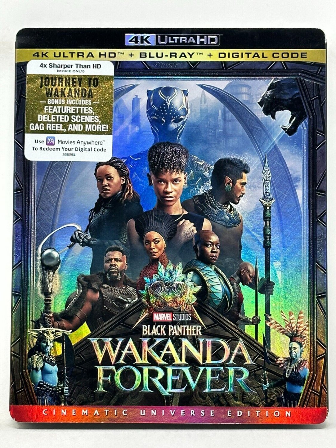 Black Panther: Wakanda Forever (2022) 4K UHD + Blu-Ray + Slipcover