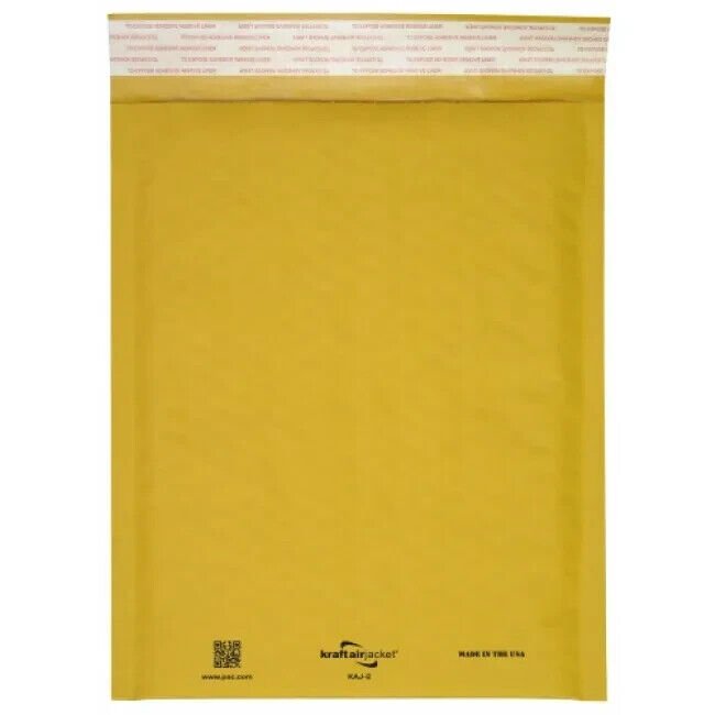 Size #1  (7.25" x 11" ) 100  Kraft Bubble Mailers Padded Envelope /Free Shipping