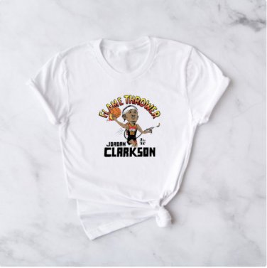 Flamethrower J.Clarkson Utah Jazz NBA 2021 T-Shirt S-5XL