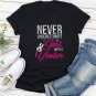 Never Underestimate A Girl With A Violin T Shirt