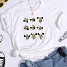 T Shirt Woman Avocado Cartoon Image Weightlifting T shirt