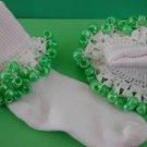 Girls Custom Beaded Crocheted Socks-Ladies Sizes Available