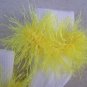 Yellow Fur Trimmed Hand Crocheted Socks