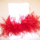 Christmas Red Fur Trimmed Hand Crocheted Socks