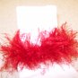 Christmas Red Fur Trimmed Hand Crocheted Socks