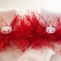 Fluffy Red Hello Kitty Crocheted Bobby Socks