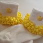Yellow Duck Beaded Crocheted Socks