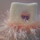 Furry Pink Cupcake Fluffy Girl's Crocheted Socks