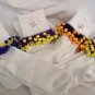 Orange and Royal Blue Baseball Spirit Beaded Bobby Socks