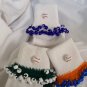 Orange and Royal Blue Baseball Spirit Beaded Bobby Socks
