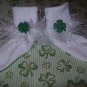 St Patrick's Shamrock  Fur Trimmed Hand Crocheted Socks