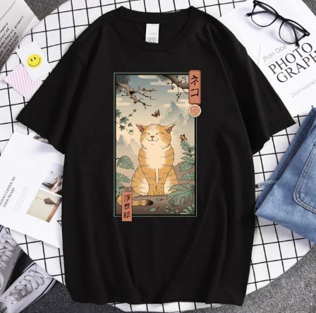 Catana Comics Cute Tee Shirts Men Harajuku Loose T-Shirt Summer