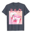 Fun Retro 90s Japan Cute Strawberry Milk Shake Carton T-shirt