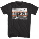 Bruce Lee Flying Kung Fu Kick Men's T Shirt Ninja Warrior Action Martial Arts