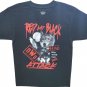 Men's WWE Wolfpac Run with the Pac Red and Black Retro Vintage T-Shirt Tee