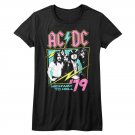 ACDC Neon Highway to Hell 1979 Women's T Shirt Metal Rock Band Album Concert