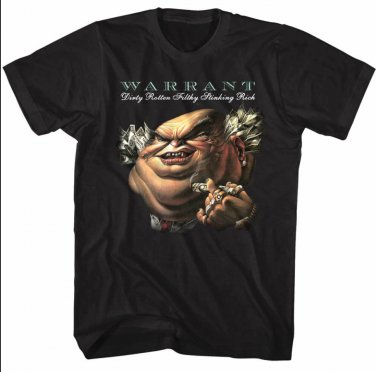 Warrant Dirty Rotten Filthy Stinking Rich Album Cover Mens T Shirt Concert Merch