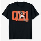 NFLPA Licensed Justin Fields QB1 Chicago Bears T Shirt Black Size S-3XL