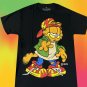New Garfield The Cat Black Vintage Men's T-Shirt