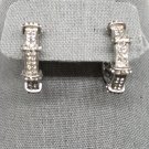 Earrings 18k White Gold Filled Zircon Hoops #311 USA Seller Earrings 18k White Gold Filled Zircon Hoops #311 USA Seller