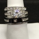His and Her Ring Band 3 pc Wedding Engagement Set #43 USA Seller